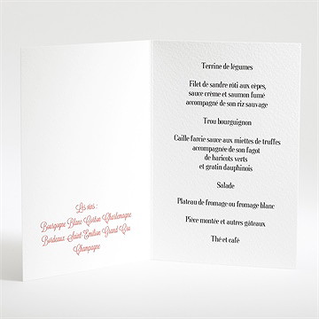 Menu mariage nous - Menu ouvert