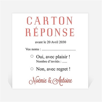 Carton réponse mariage nous