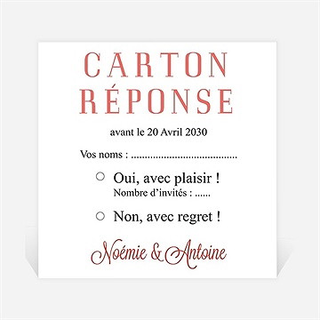 Carton réponse mariage nous