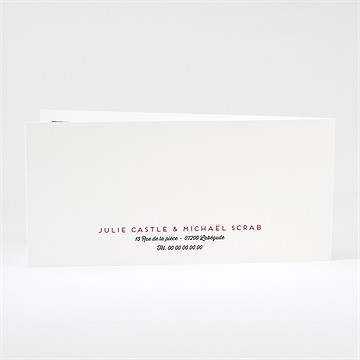 Faire-part mariage jeux vintage - Dos du faire-part