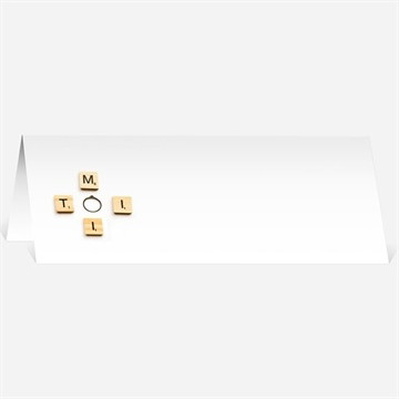 Marque-place mariage jeux vintage