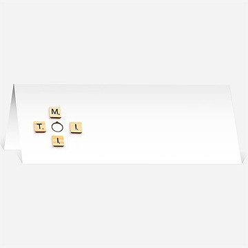 Marque-place mariage jeux vintage