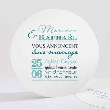 Faire-part mariage jeu de typographies