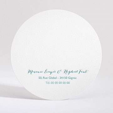 Faire-part mariage jeu de typographies - Dos du faire-part