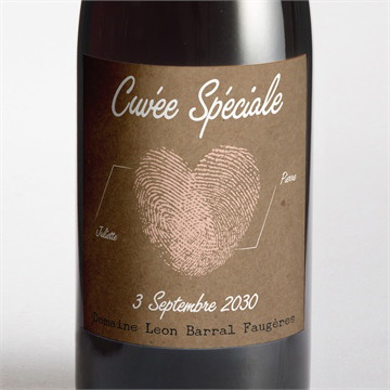 Etiquette de bouteille mariage nos empreintes photomaton