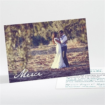 Remerciement mariage jeu de typographies