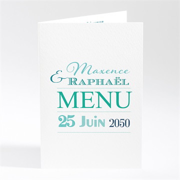 Menu mariage jeu de typographies