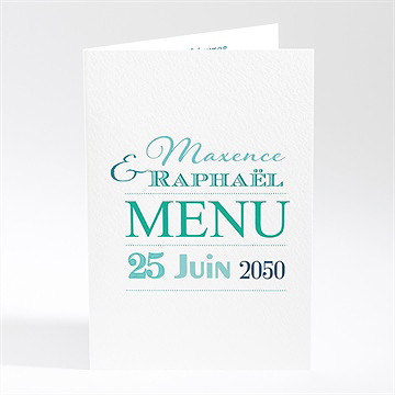 Menu mariage jeu de typographies
