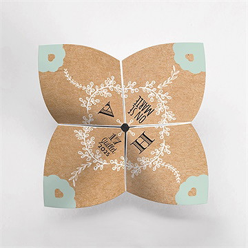 Faire-part mariage petite cocotte - Vue du dessus