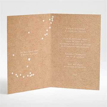 Menu mariage petite cocotte - Intérieur du menu