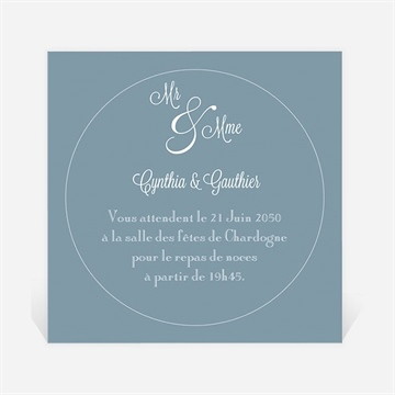 Carton d'invitation mariage mr & mme