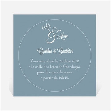 Carton d'invitation mariage mr & mme