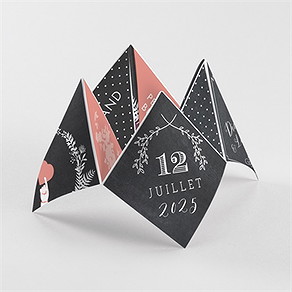 Faire-part mariage retro original