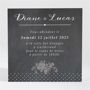Carton d'invitation mariage retro original