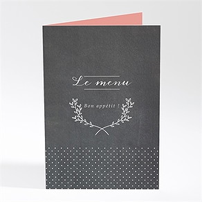 Menu mariage retro original