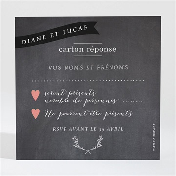 Carton réponse mariage retro original
