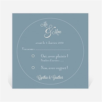 Carton réponse mariage mr & mme
