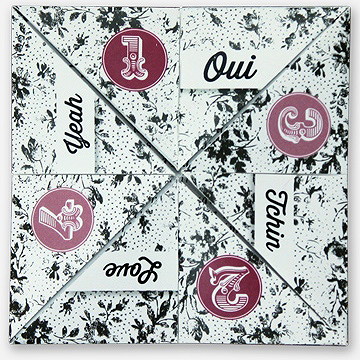 Faire-part mariage gris et violet photo - Vue intérieure