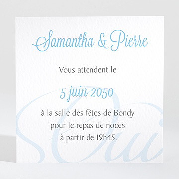 Carton d'invitation mariage l'union