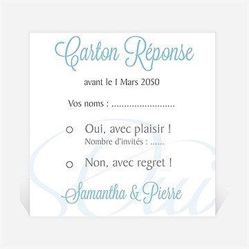 Carton réponse mariage l'union