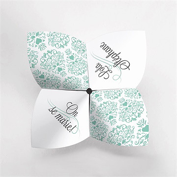 Faire-part mariage pour une annonce originale - Vue du dessus