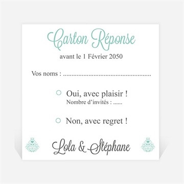 Carton réponse mariage pour une annonce originale