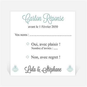 Carton réponse mariage pour une annonce originale