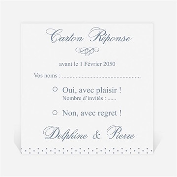 Carton réponse mariage origami original