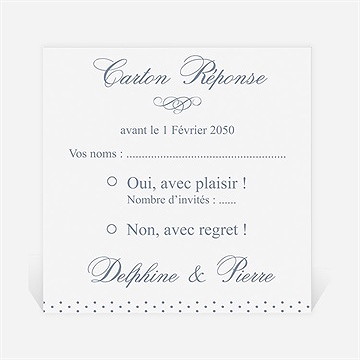 Carton réponse mariage origami original