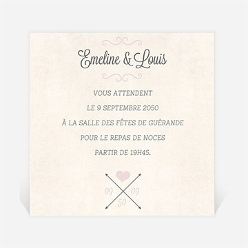 Carton d'invitation mariage multi facettes