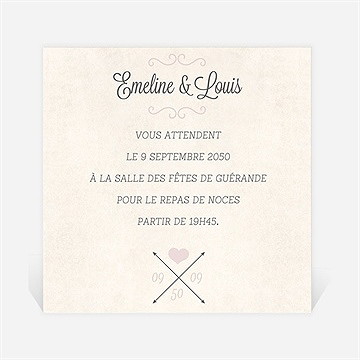 Carton d'invitation mariage multi facettes