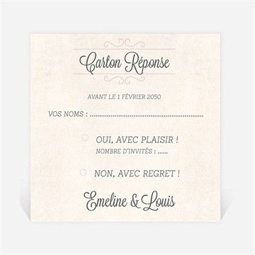Carton réponse mariage multi facettes