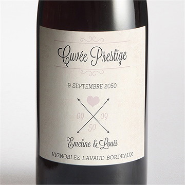 Etiquette de bouteille mariage multi facettes