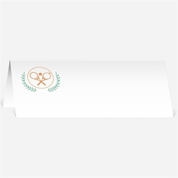 Marque-place mariage note partie de tennis