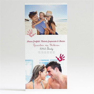 Faire-part mariage un air de vacances - Dos de la carte