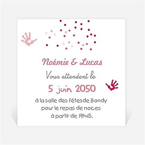 Carton d'invitation mariage un air de vacances