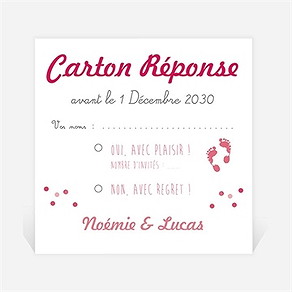 Carton réponse mariage un air de vacances