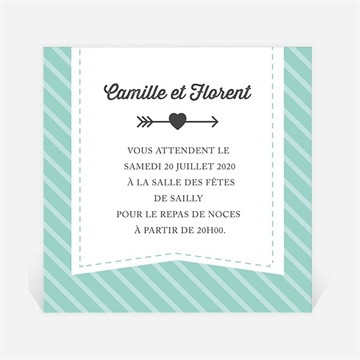 Carton d'invitation mariage coeurs roses photo