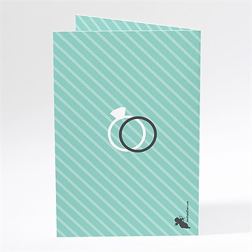 Menu mariage coeurs roses photo - Dos du menu