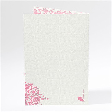 Menu mariage motifs baroques - Dos du menu