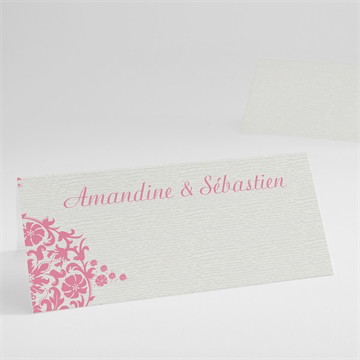Marque-place mariage motifs baroques