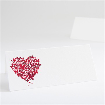Marque-place mariage papillons en coeur photomaton