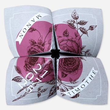 Faire-part mariage gravure originale tendance