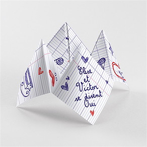 Faire-part mariage les écoliers