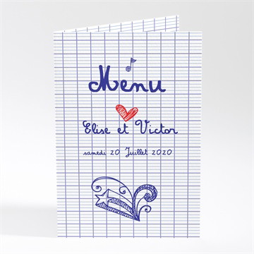 Menu mariage les écoliers