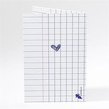 Menu mariage les écoliers - Dos du menu