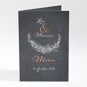 Menu mariage ardoise ronde