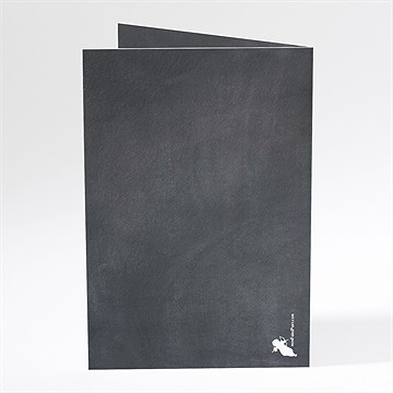 Menu mariage ardoise ronde - Dos du menu