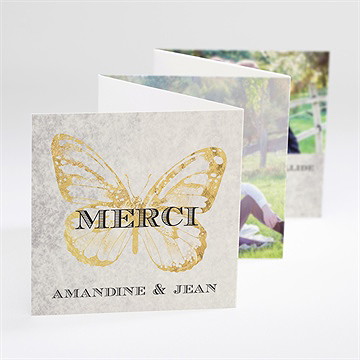 Remerciement mariage papillon original