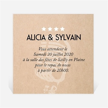 Carton d'invitation mariage notre mélodie